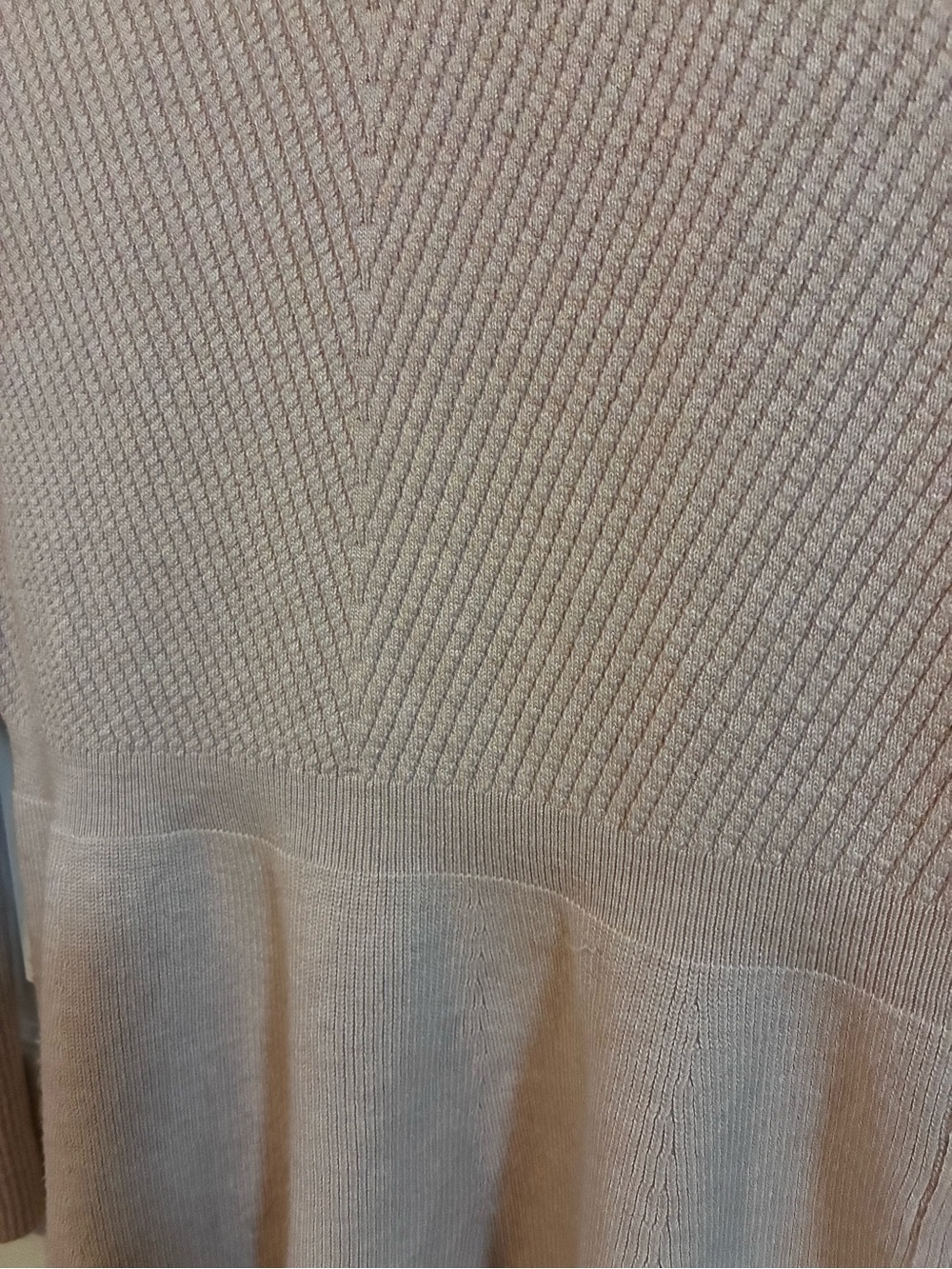 Verve Ami Blush Pink Open-Front Ribbed Peplum Cardigan - Picture 4 of 5
